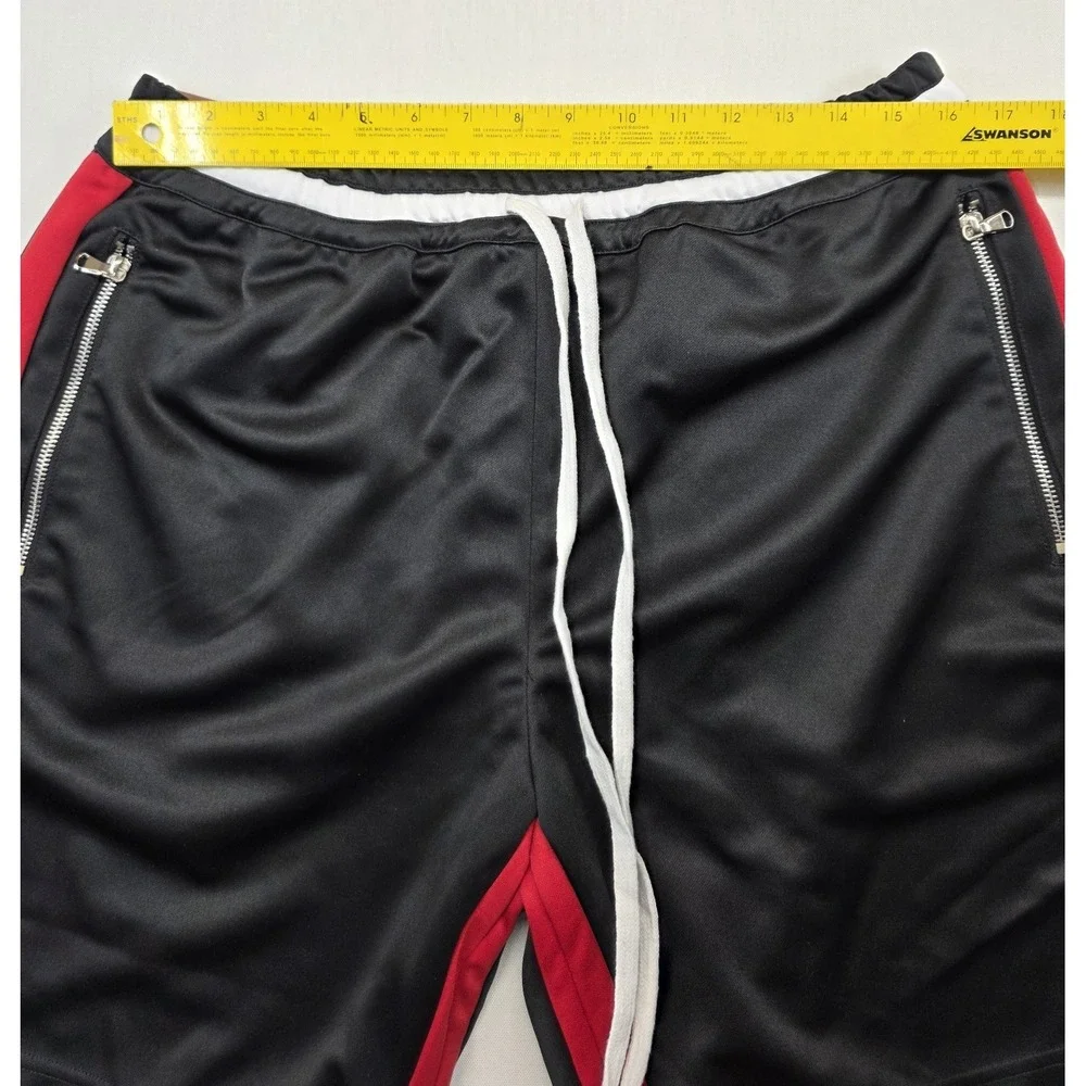 Crysp Denim Black Athletic Shorts Men's Large NWT Zip Pockets‎ Drawstring Street